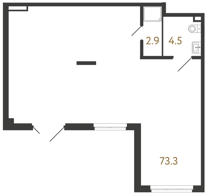 Помещение №239 - 80.7 м²