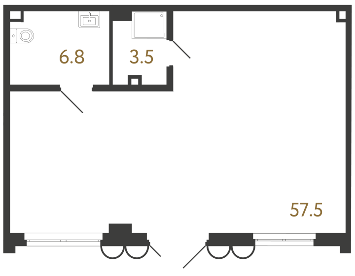 Помещение №229 - 67.8 м²